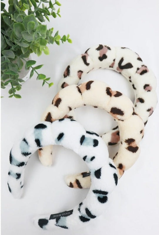 Leopard Spa Headband For Beauty Care